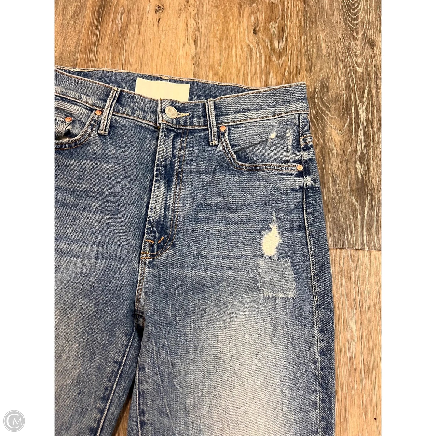 Jeans Straight By Mother In Blue Denim, Size: 4