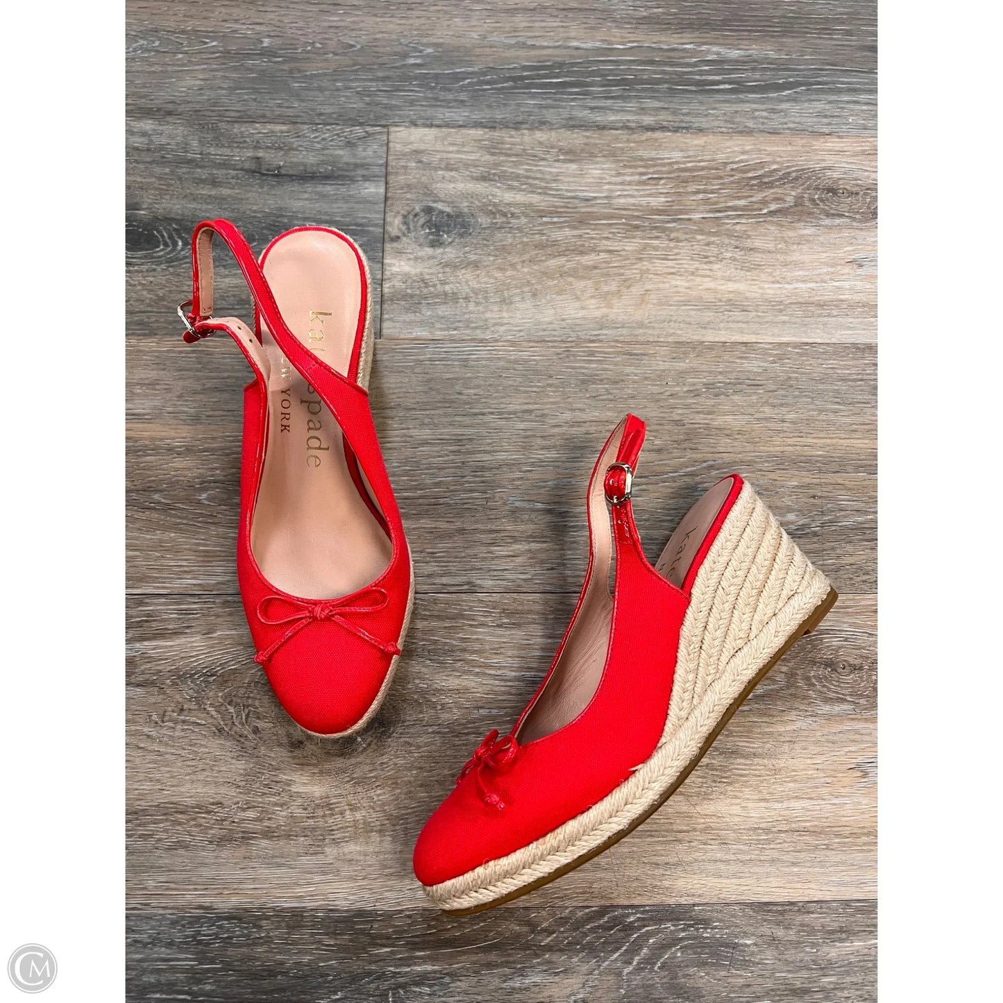 Sandals Designer By Kate Spade In Red, Size: 8