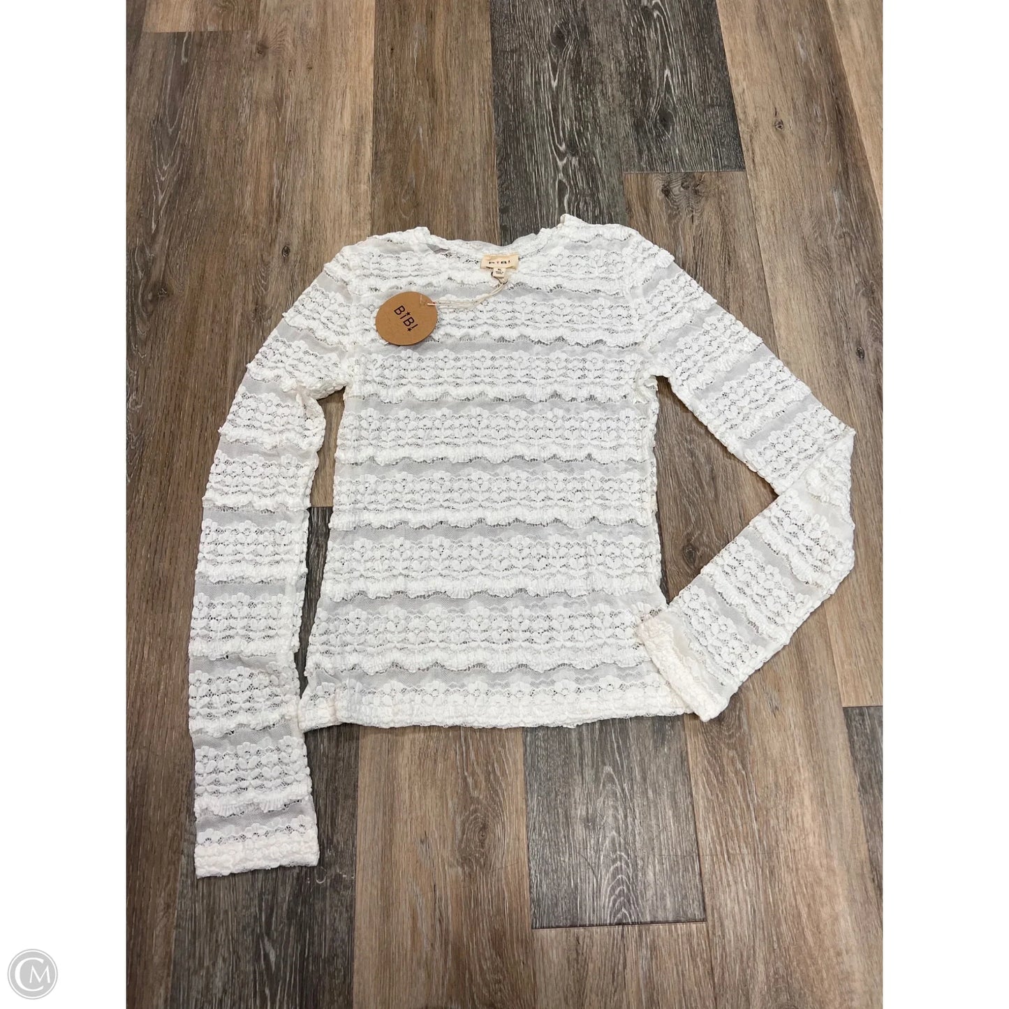 Top Long Sleeve By Bibi In White, Size: Xl