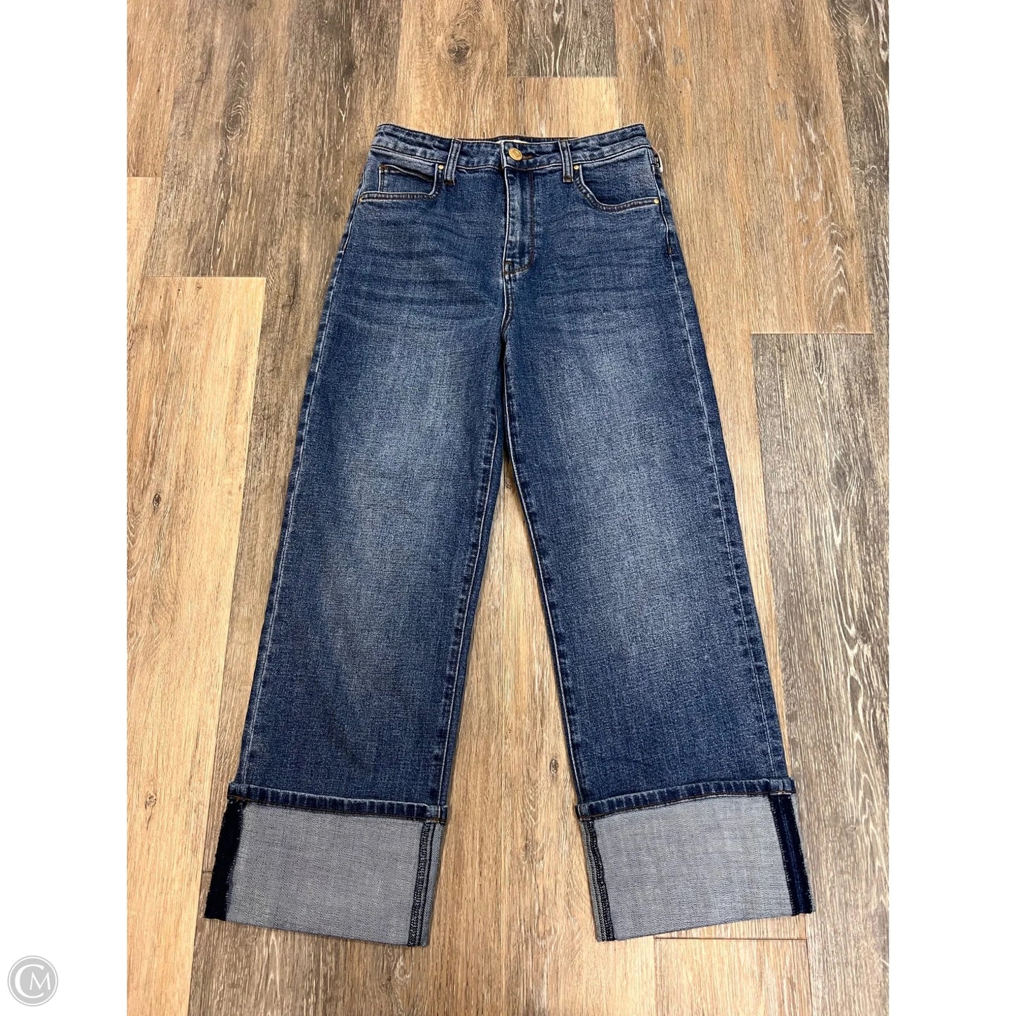 Jeans Wide Leg By Kut In Blue Denim, Size: 0