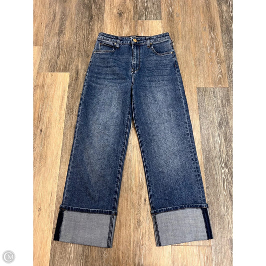 Jeans Wide Leg By Kut In Blue Denim, Size: 0