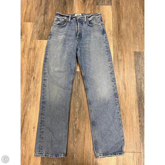 Jeans Straight By Agolde In Blue Denim, Size: 2
