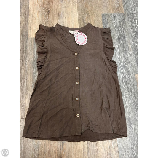 Top Short Sleeve By Umgee In Taupe, Size: S