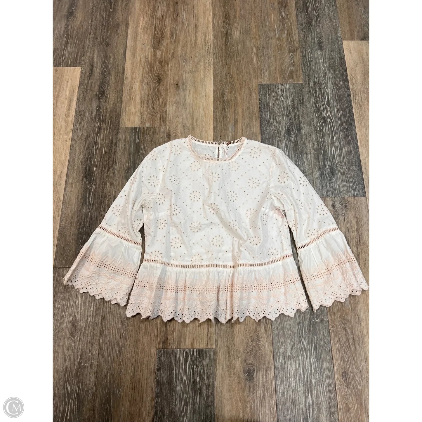 Blouse Long Sleeve By Free People In White, Size: M