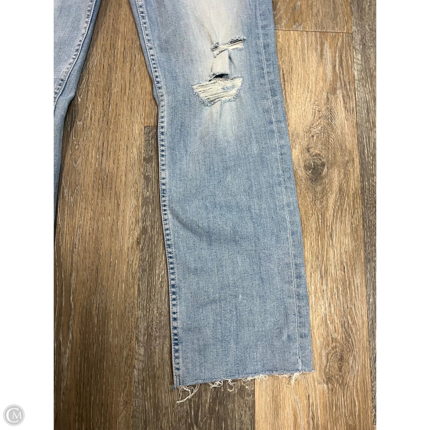 Jeans Straight By Mother In Blue Denim, Size: 4/27