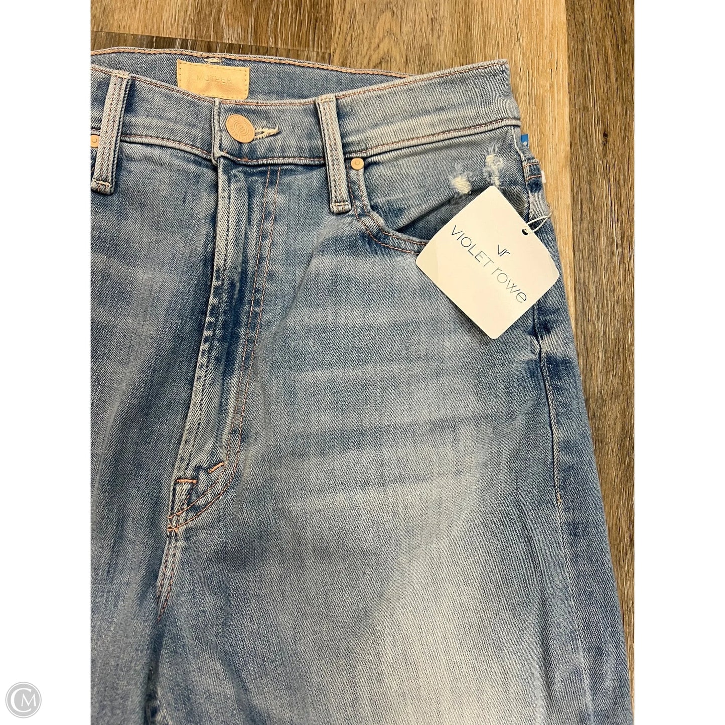 Jeans Straight By Mother In Blue Denim, Size: 4/27
