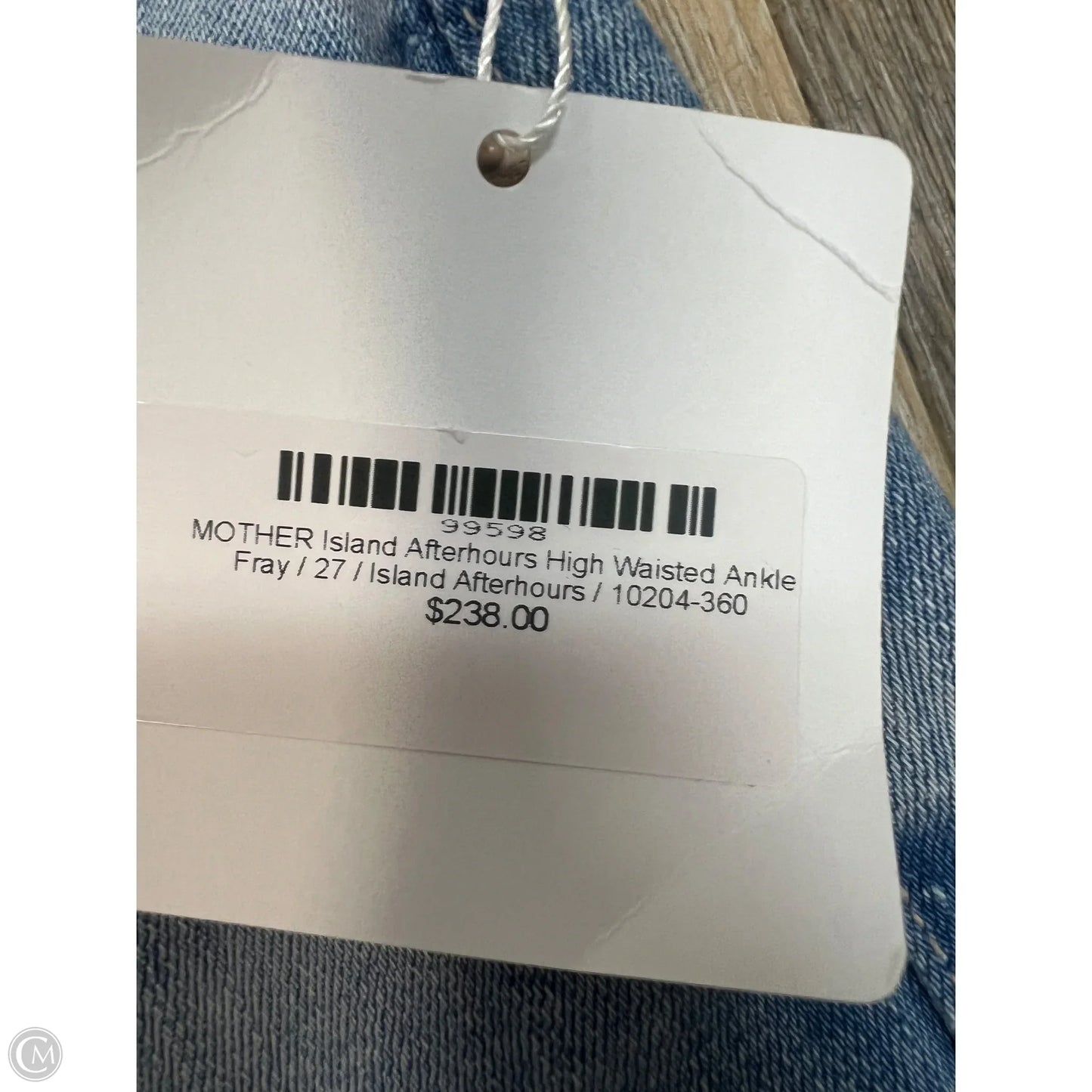 Jeans Straight By Mother In Blue Denim, Size: 4/27