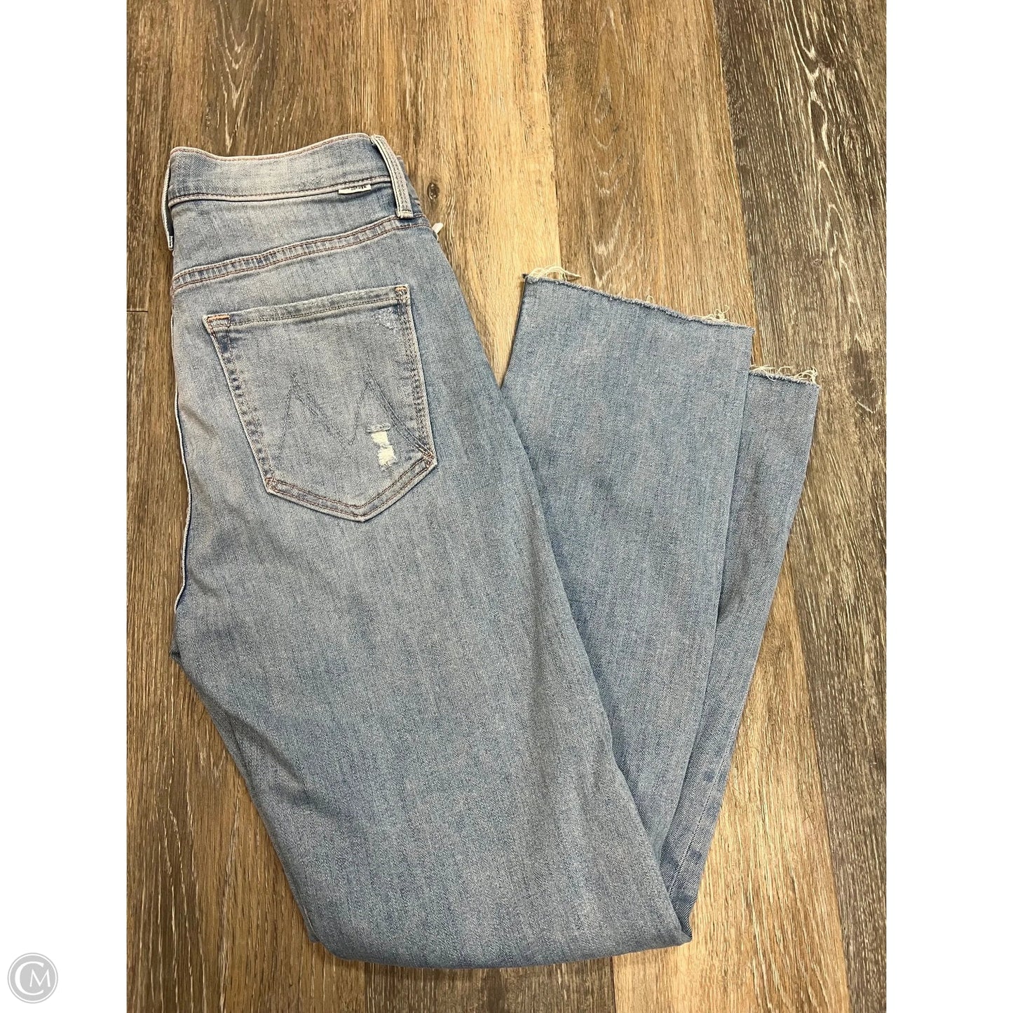 Jeans Straight By Mother In Blue Denim, Size: 4/27