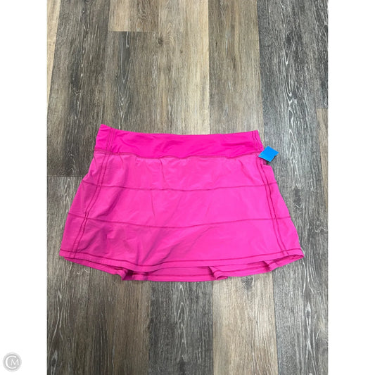 Athletic Skort By Lululemon In Pink, Size: 12