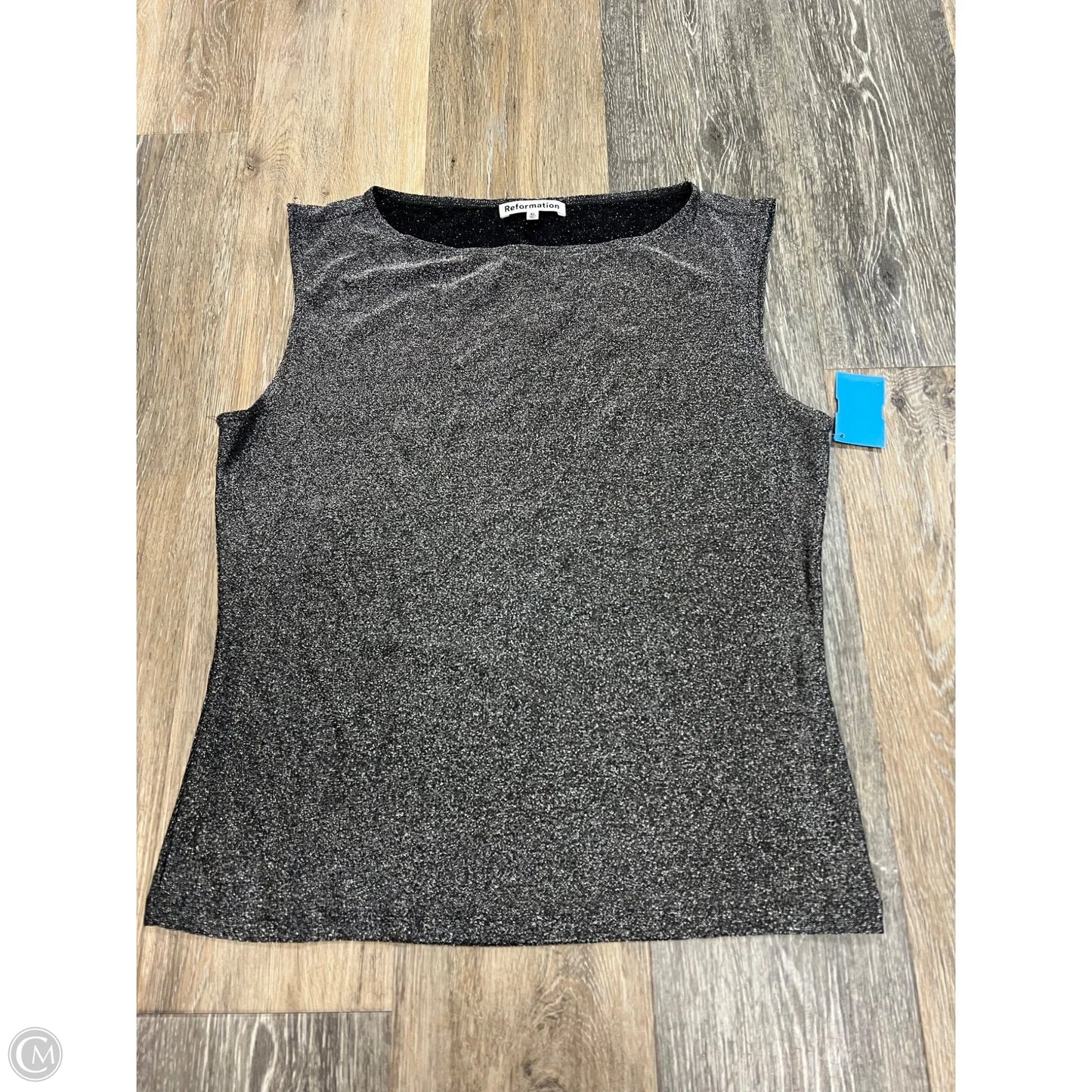Top Sleeveless By Reformation In Silver, Size: Xl