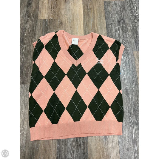 Vest Sweater By Varley In Plaid Pattern, Size: Xl