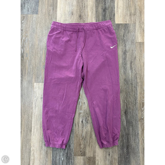 Athletic Pants By Nike Apparel In Purple, Size: Xl