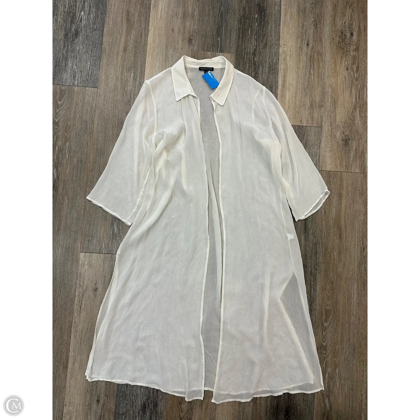 Tunic Long Sleeve By Eileen Fisher In White, Size: M