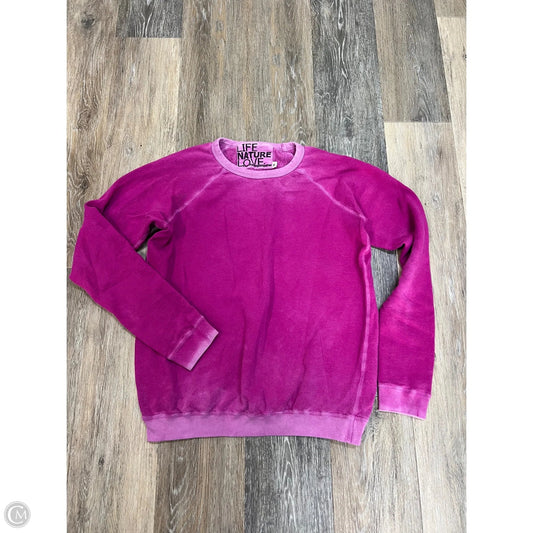 Sweatshirt Crewneck By Freecity In Pink, Size: S
