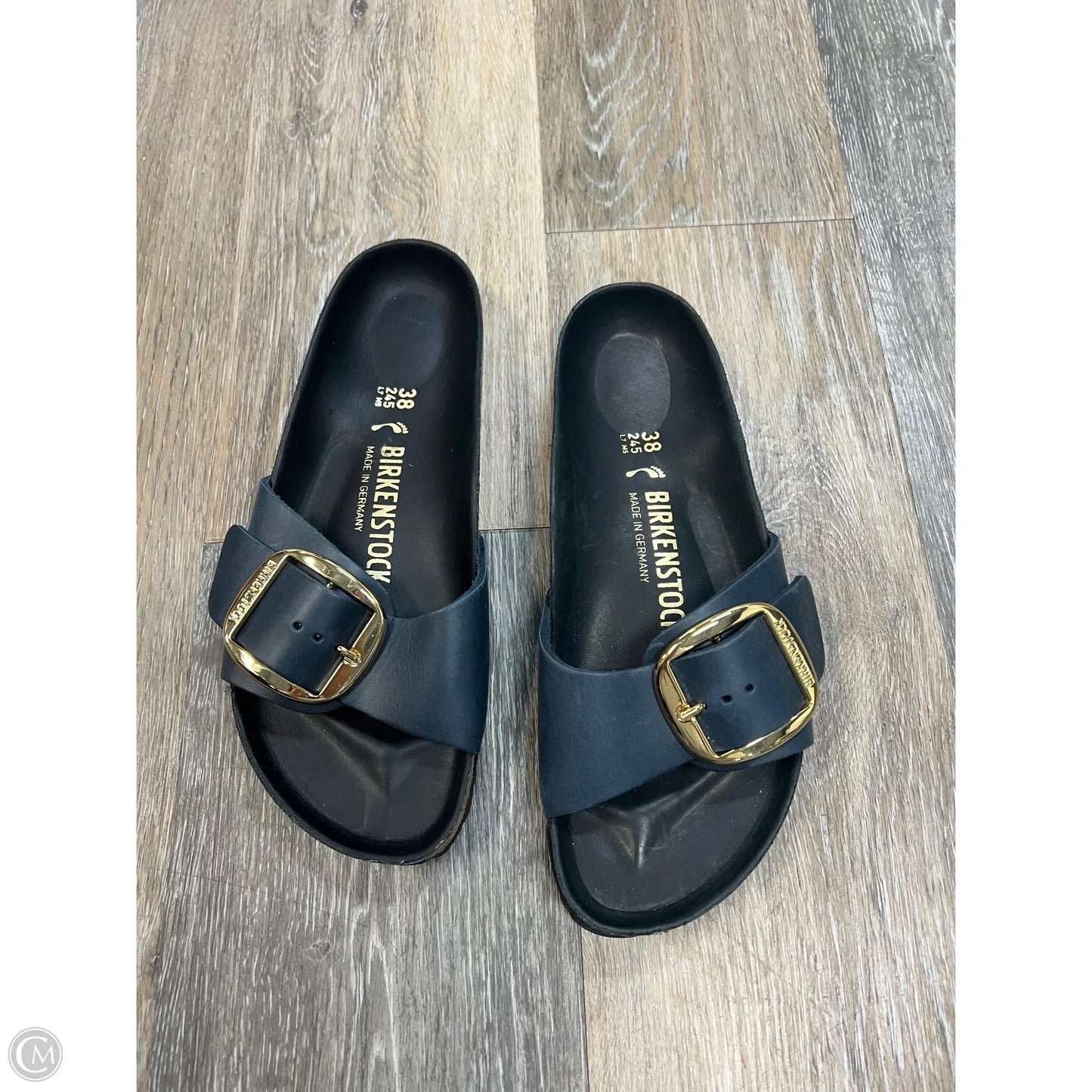 Sandals Flats By Birkenstock In Navy, Size: 7/38