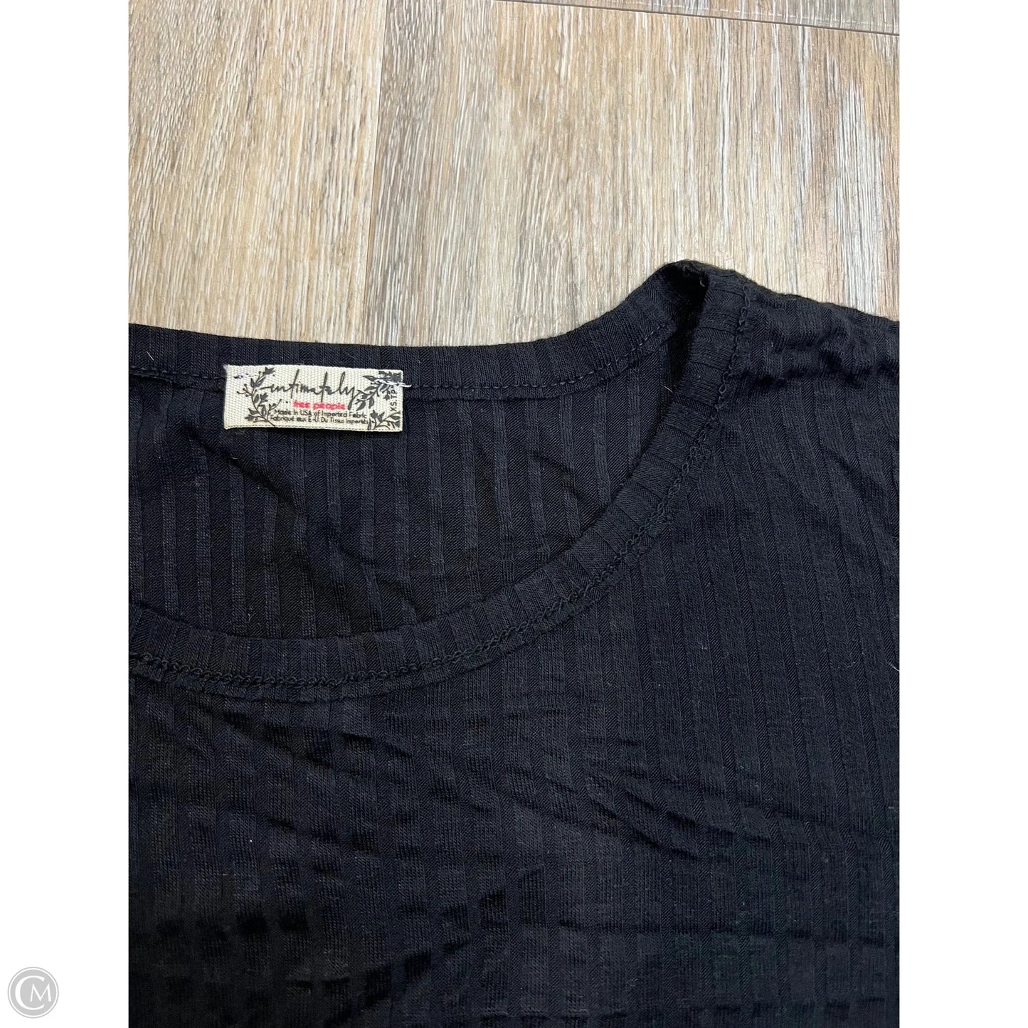 Top Short Sleeve By Free People In Black, Size: Xs