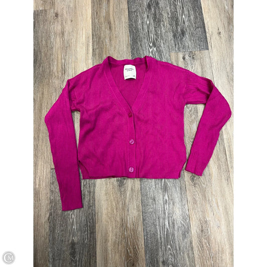 Sweater Cardigan By Abercrombie And Fitch In Pink, Size: Xs