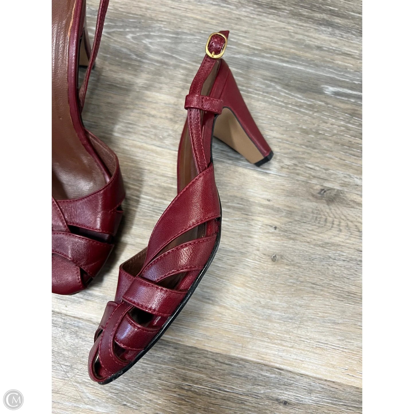 Shoes Heels Block By Anonymous In Red, Size: 8.5