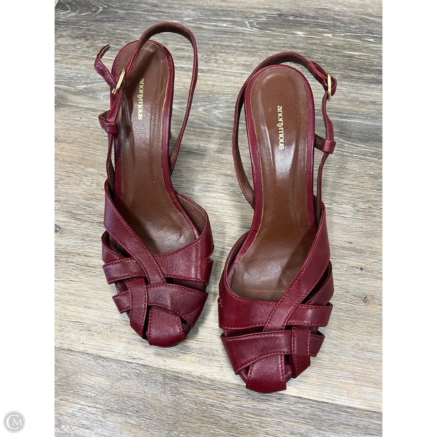 Shoes Heels Block By Anonymous In Red, Size: 8.5