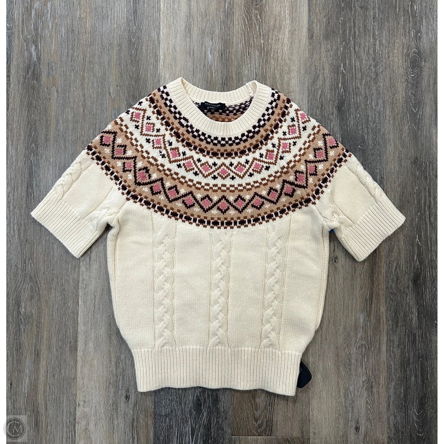 Sweater By Ann Taylor In Cream, Size: S