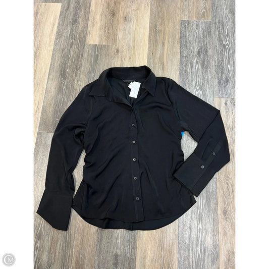 Blouse Long Sleeve By Banana Republic In Black, Size: L