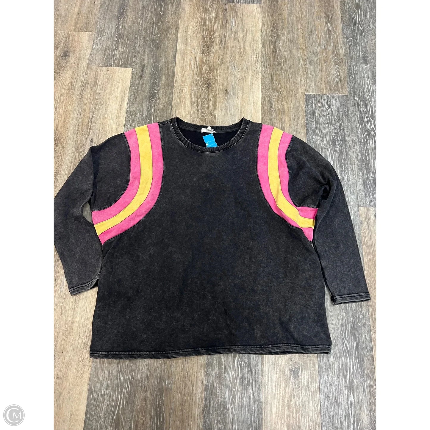 Sweatshirt Crewneck By Blue Velvet In Black, Size: L