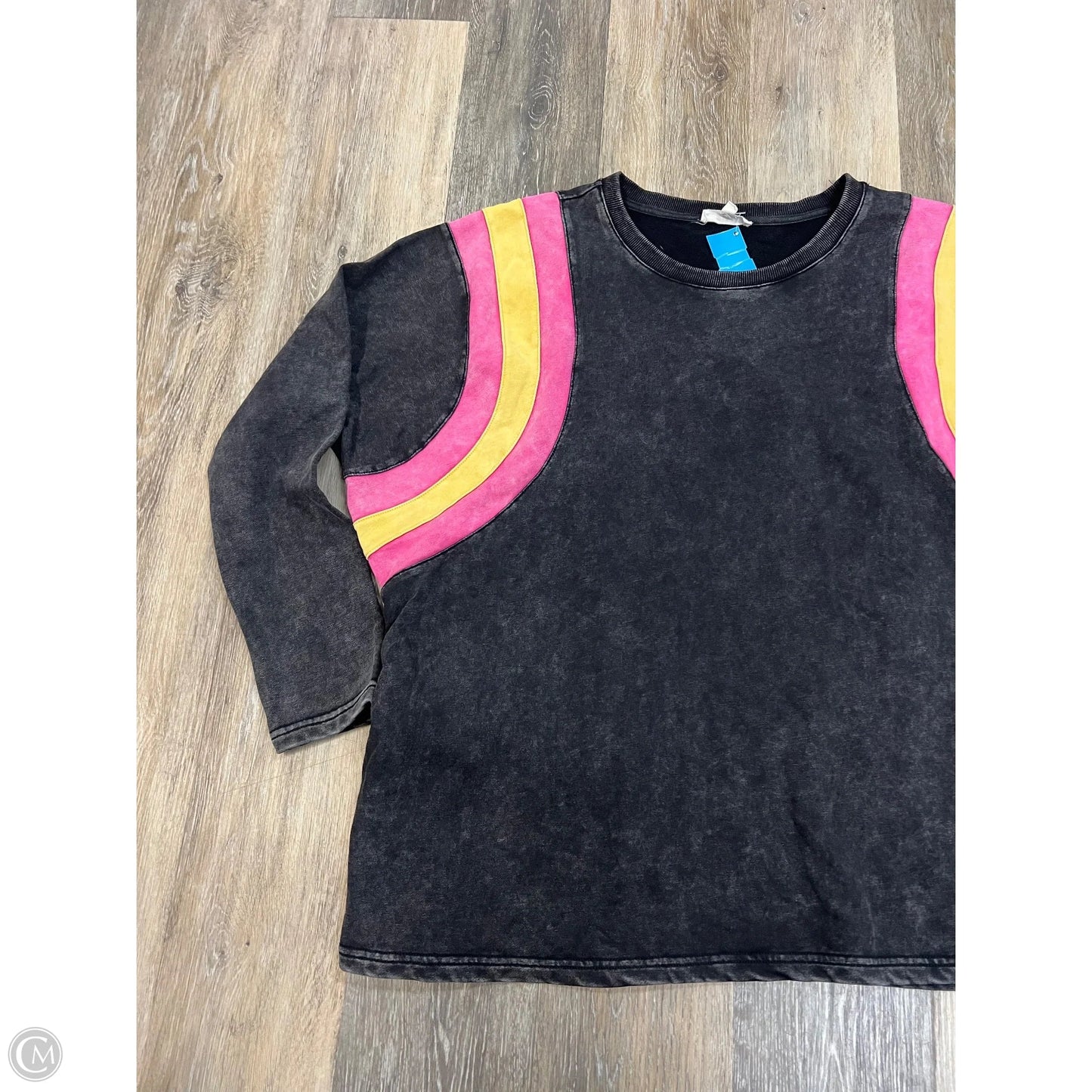 Sweatshirt Crewneck By Blue Velvet In Black, Size: L