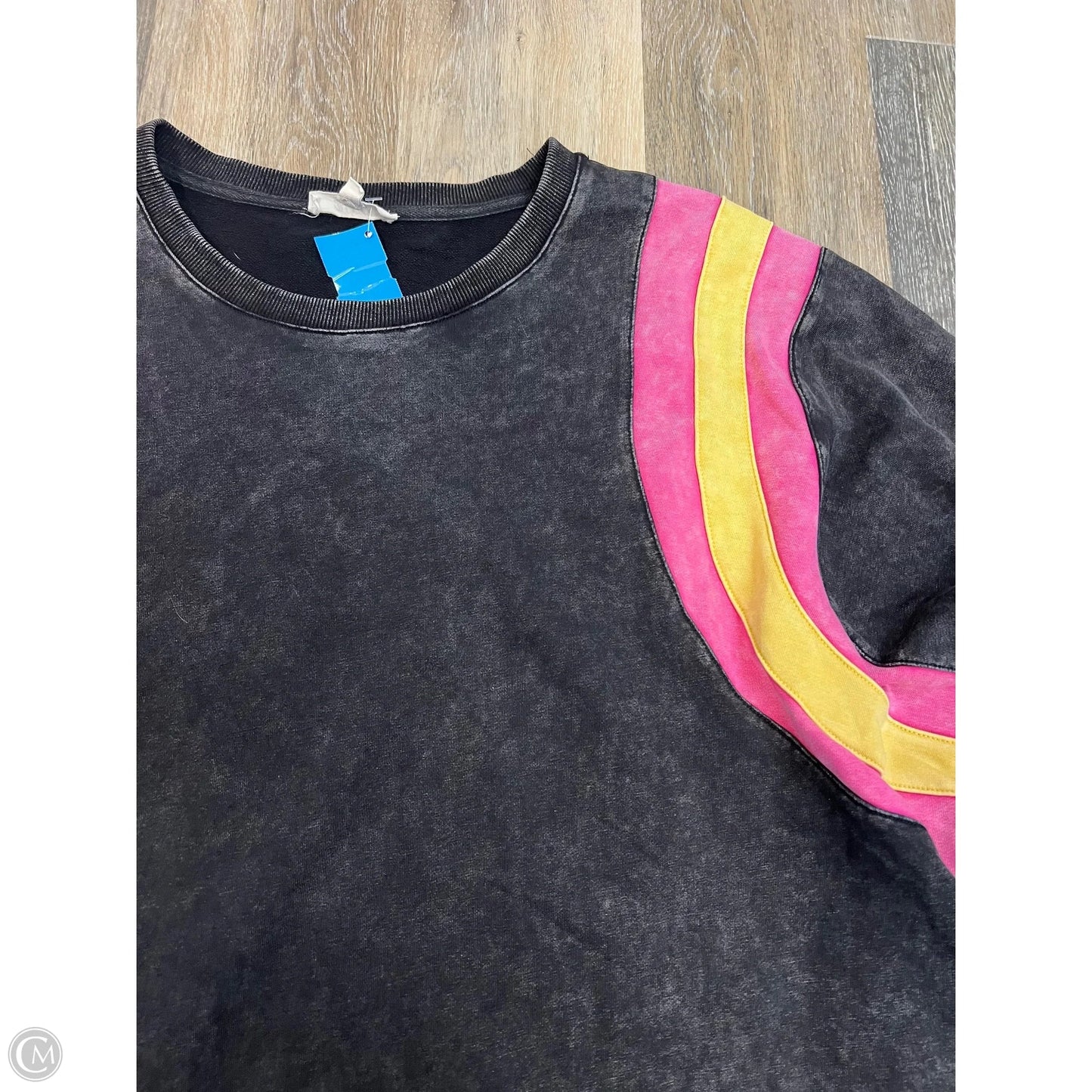 Sweatshirt Crewneck By Blue Velvet In Black, Size: L