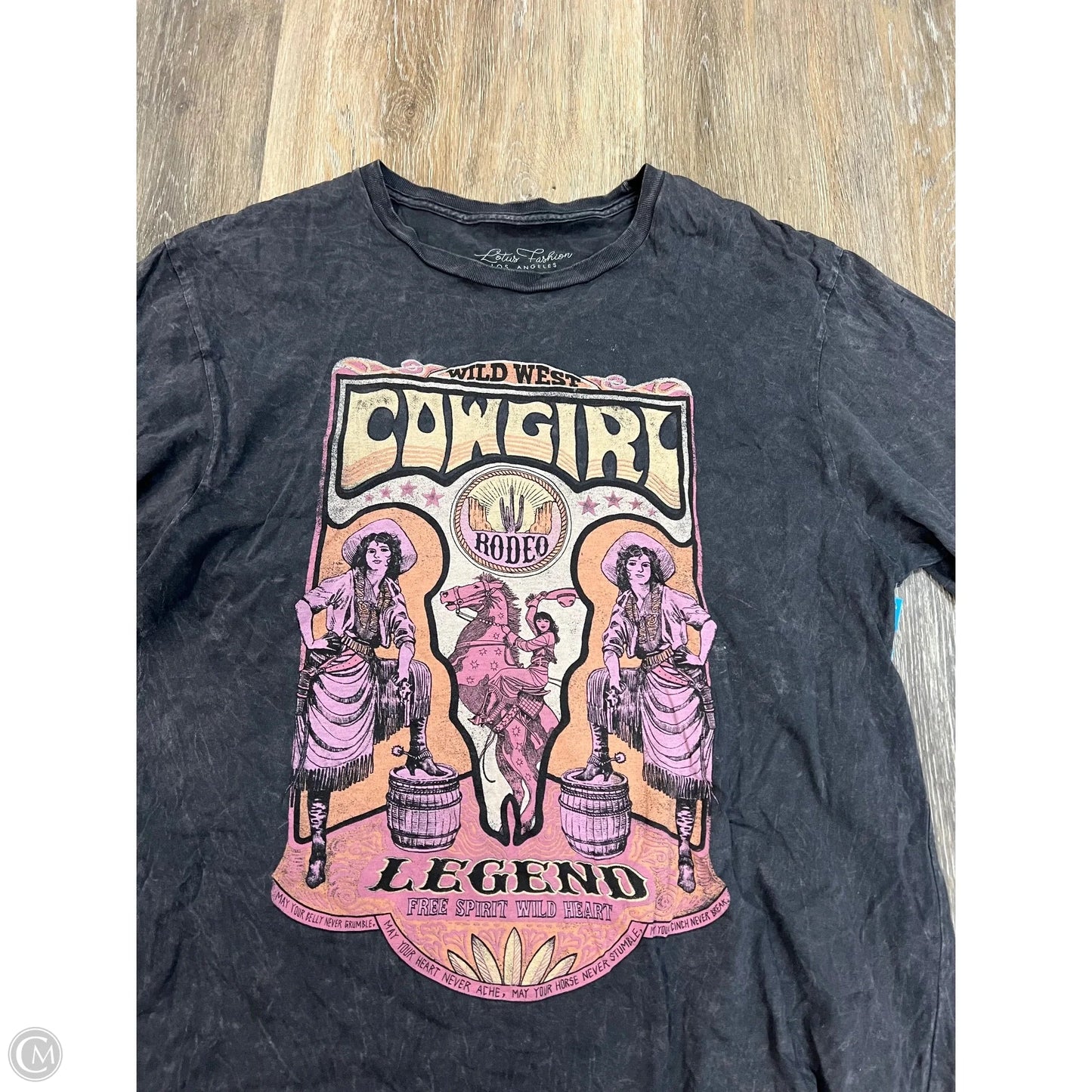 Top Short Sleeve By Lotus Fashion In Grey, Size: L