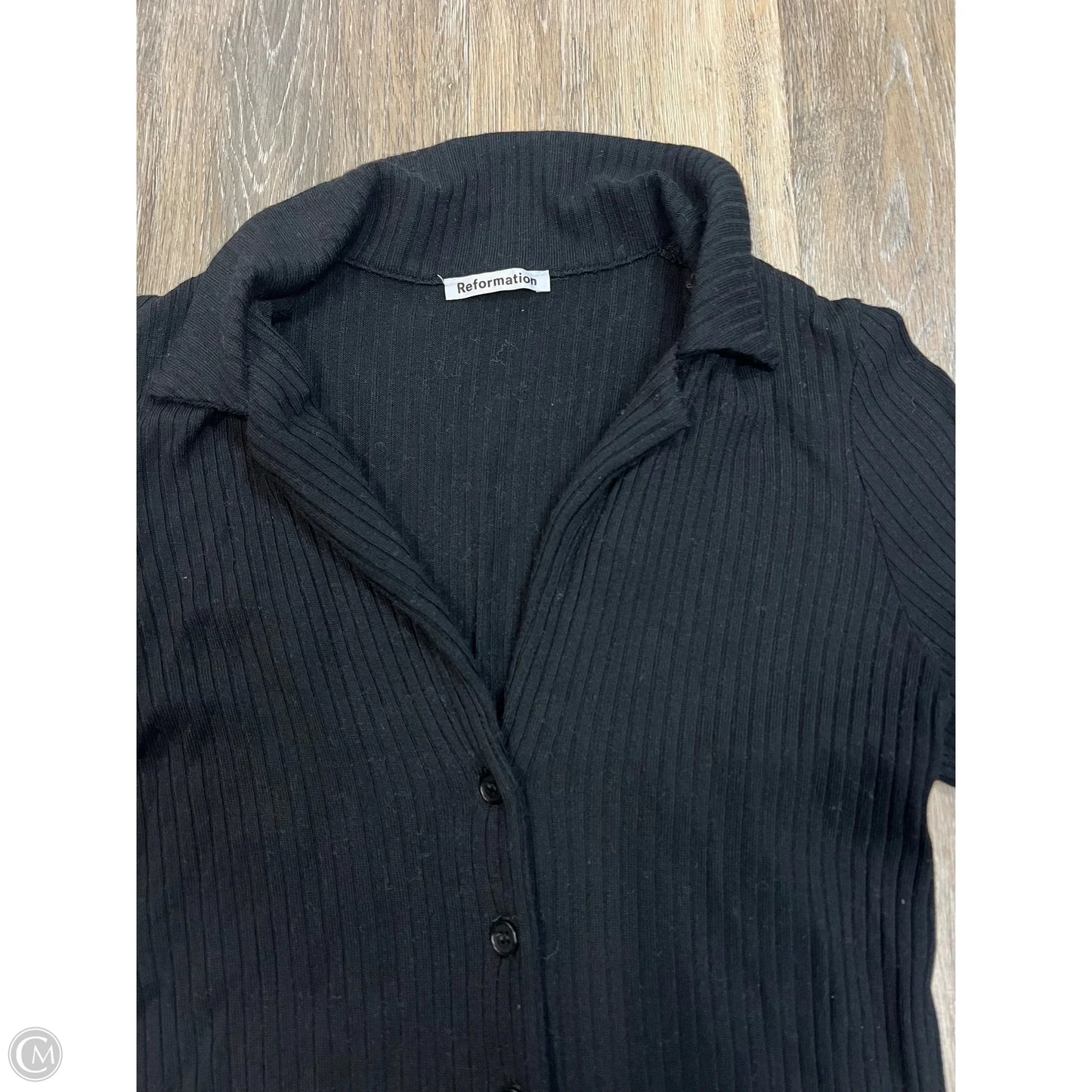Top Long Sleeve By Reformation In Black, Size: M