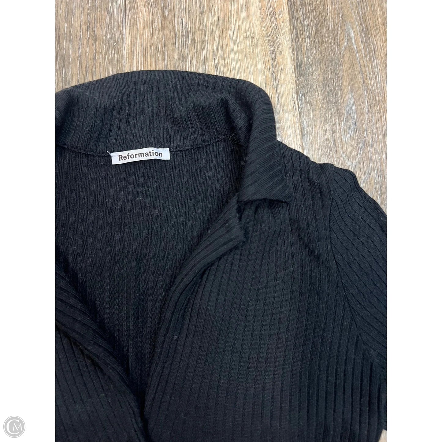 Top Long Sleeve By Reformation In Black, Size: M