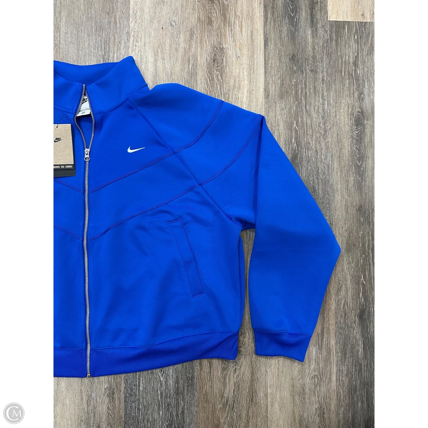 Athletic Jacket By Nike Apparel In Blue, Size: 1x