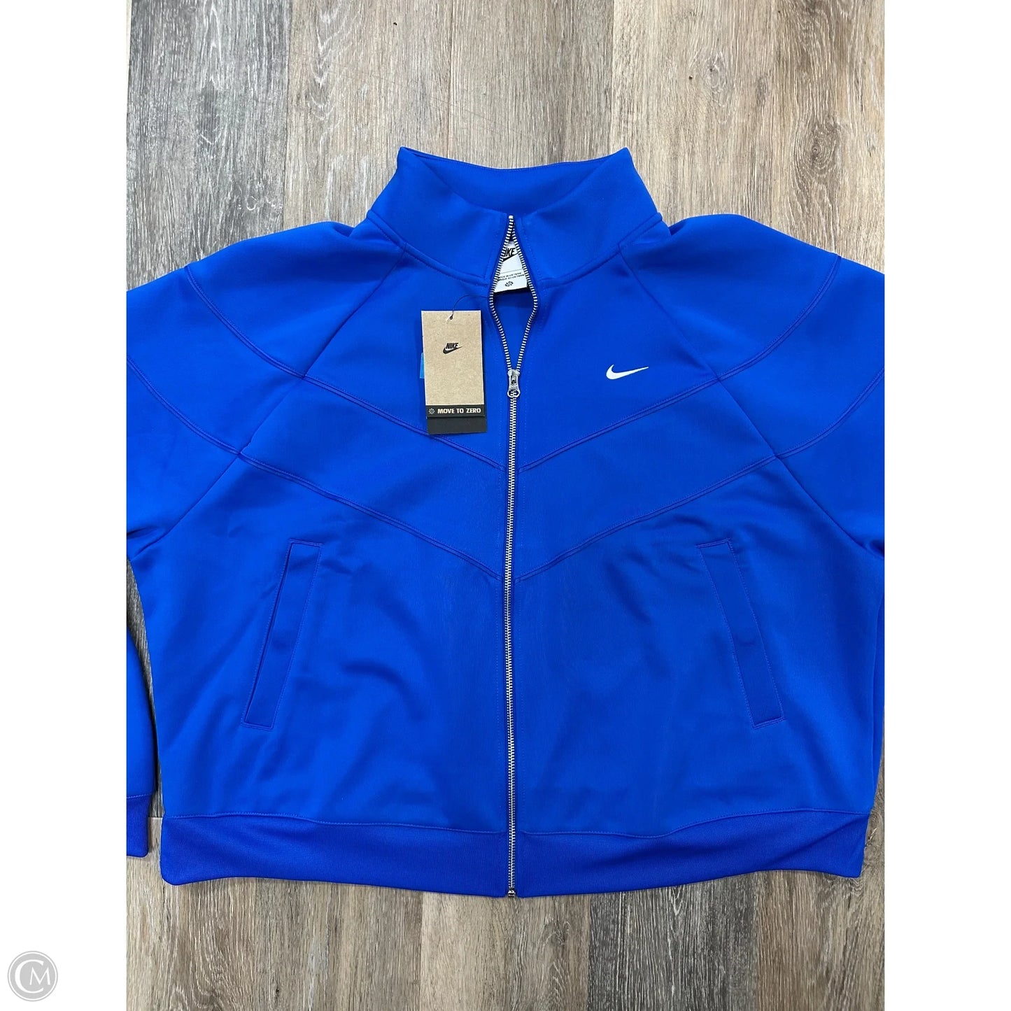 Athletic Jacket By Nike Apparel In Blue, Size: 1x