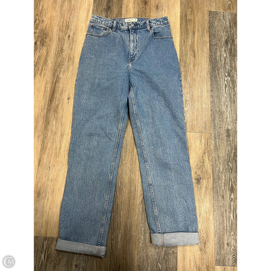 Jeans Straight By Abercrombie And Fitch In Blue Denim, Size: 10l