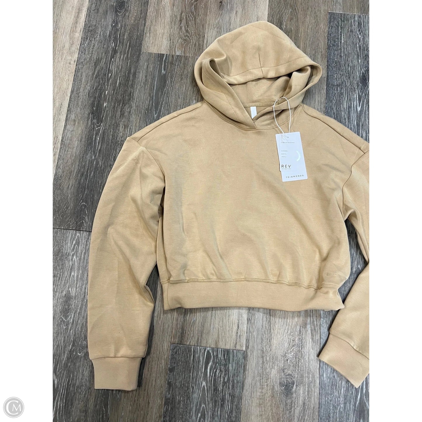 Athletic Sweatshirt Hoodie By 7 Diamonds In Yellow, Size: L