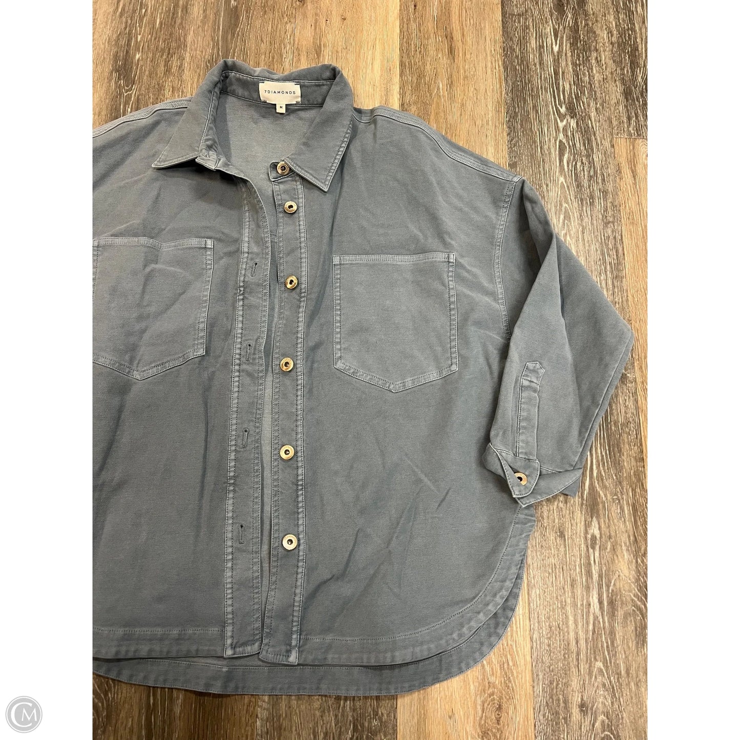 Jacket Shirt By 7 Diamonds In Blue, Size: M