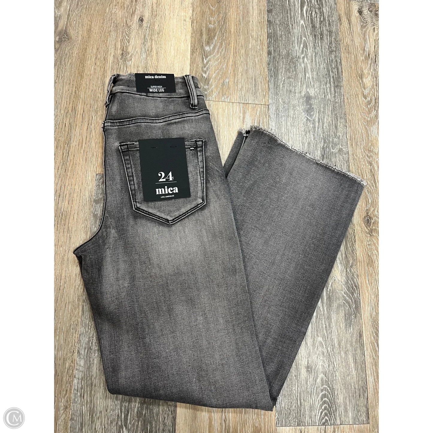 Jeans Wide Leg By Micas In Grey Denim, Size: 0/24