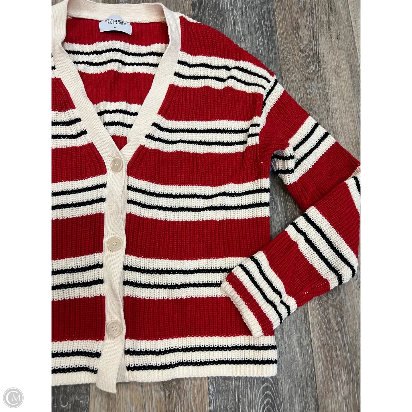 Sweater Cardigan By Stitches + Stripes In Striped Pattern, Size: Xs