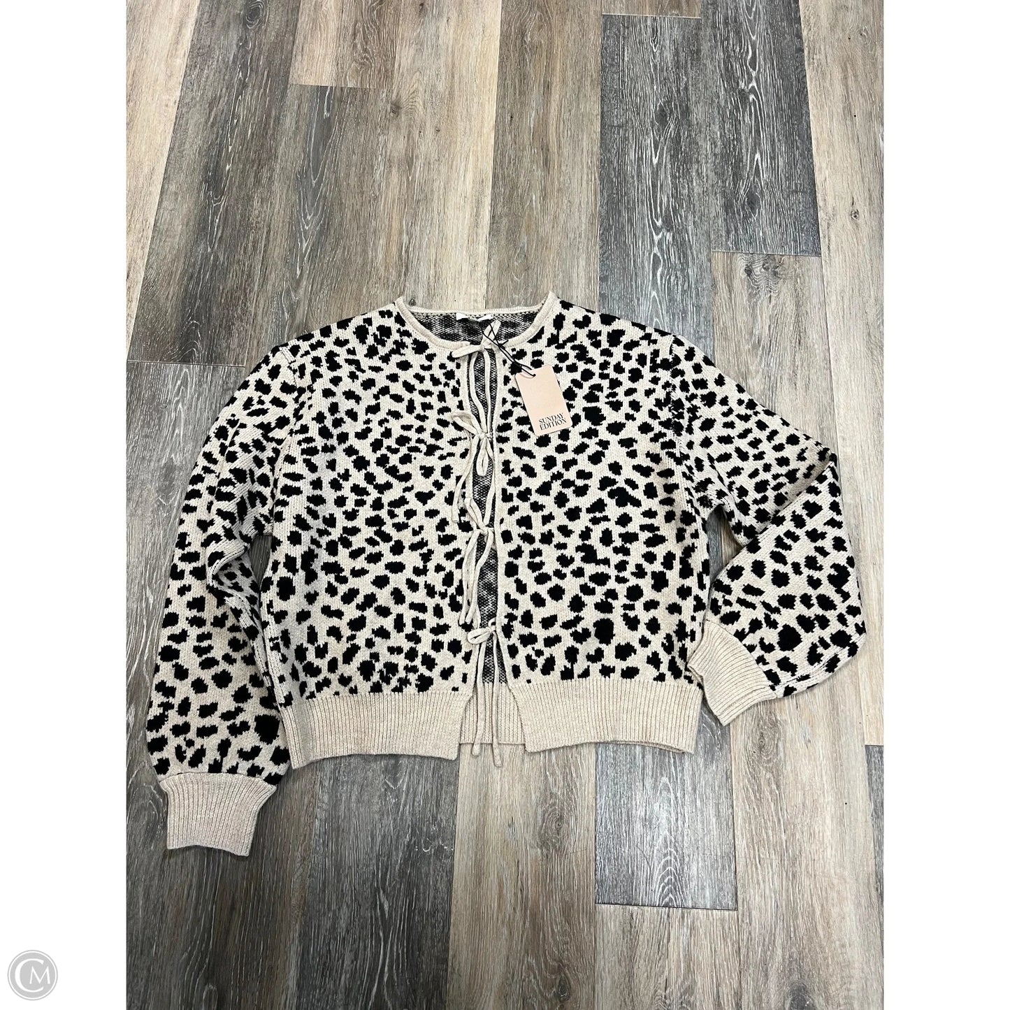 Sweater Cardigan By Sunday Edition In Animal Print, Size: L