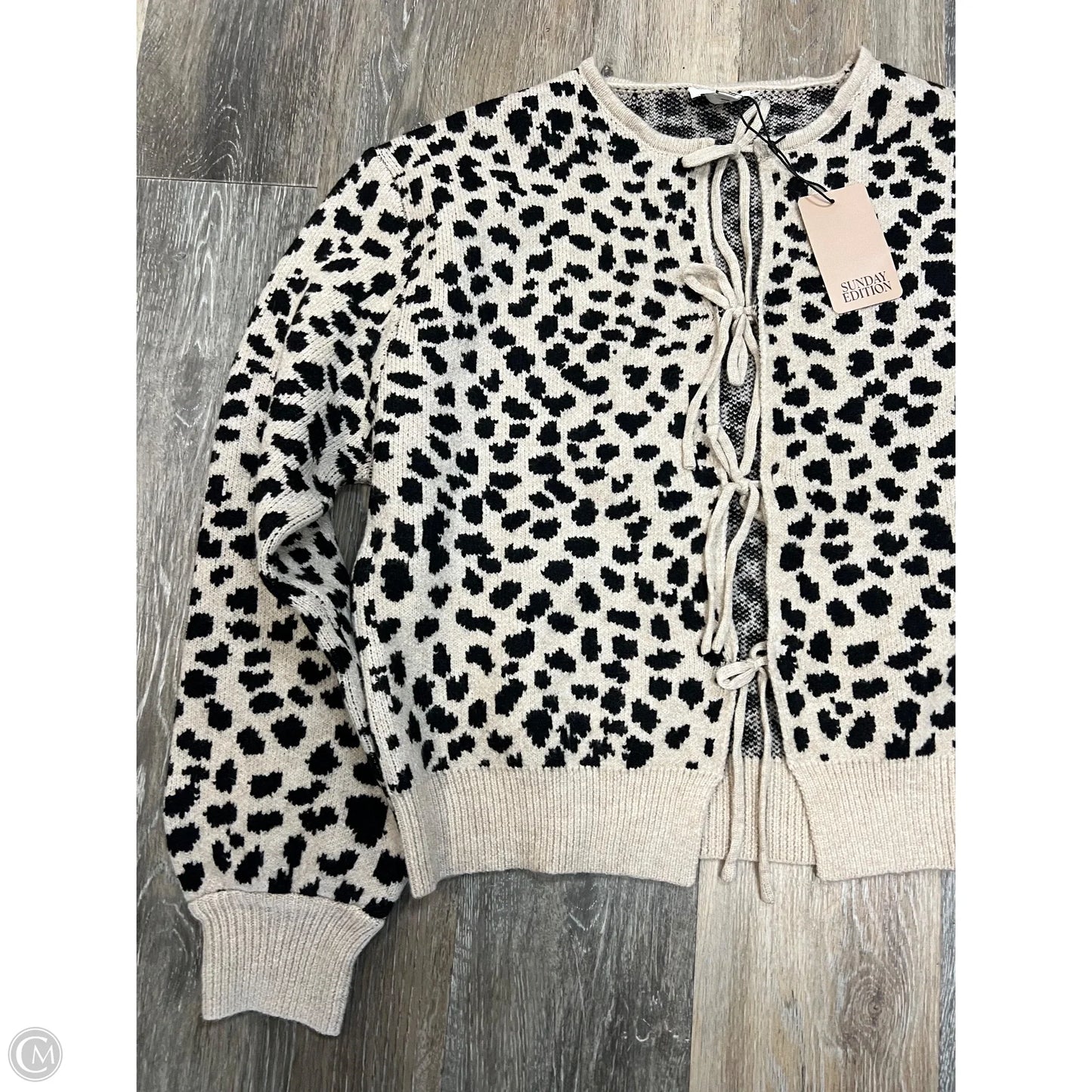 Sweater Cardigan By Sunday Edition In Animal Print, Size: L