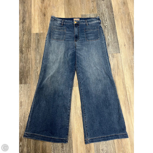 -Jeans Wide Leg By Kut In Blue Denim, Size: 12