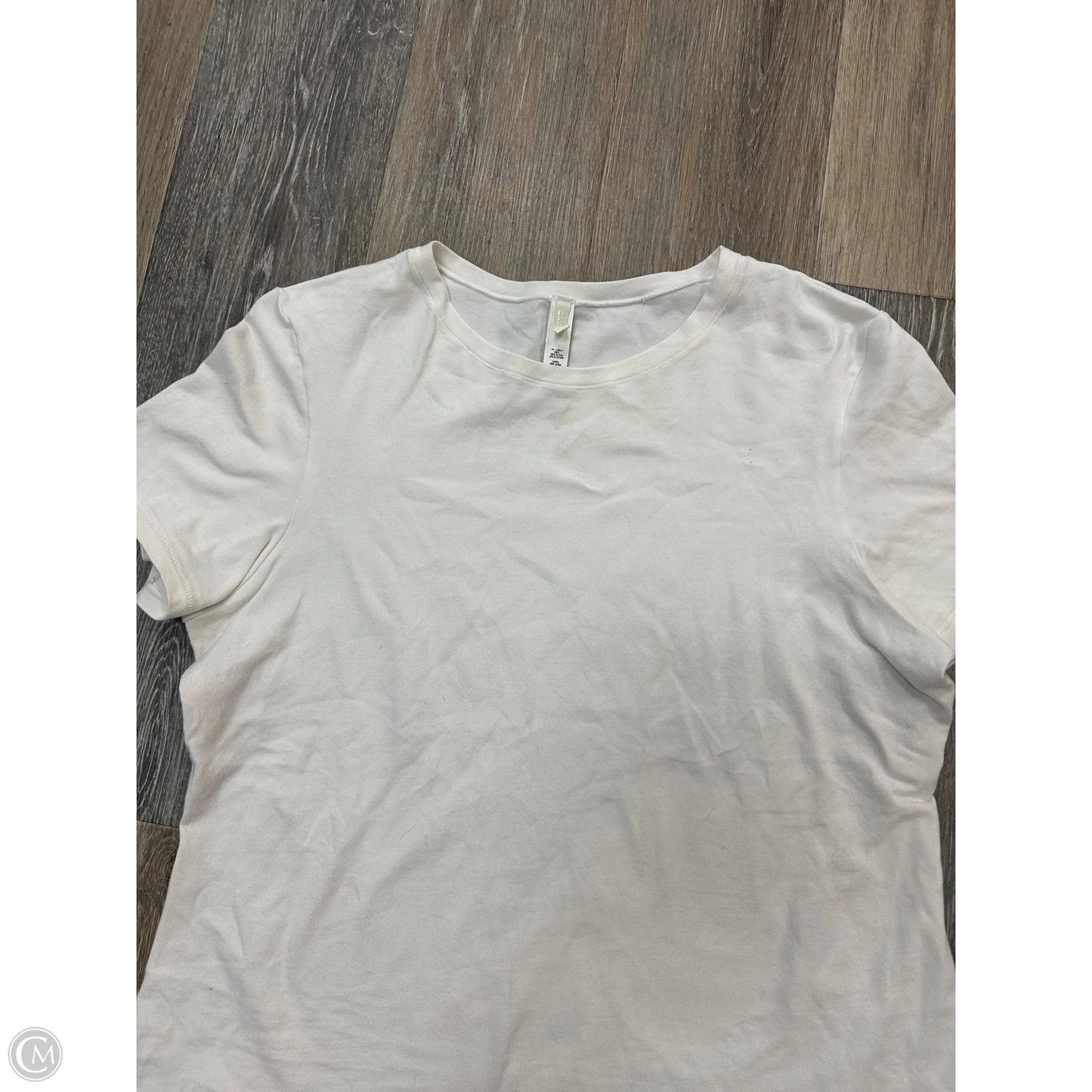 Top Short Sleeve By Skims In Cream, Size: 2x