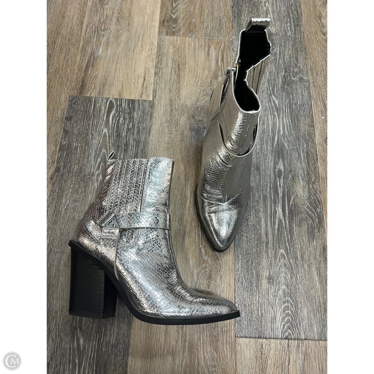 Boots Ankle Heels By Dolce Vita In Silver, Size: 8