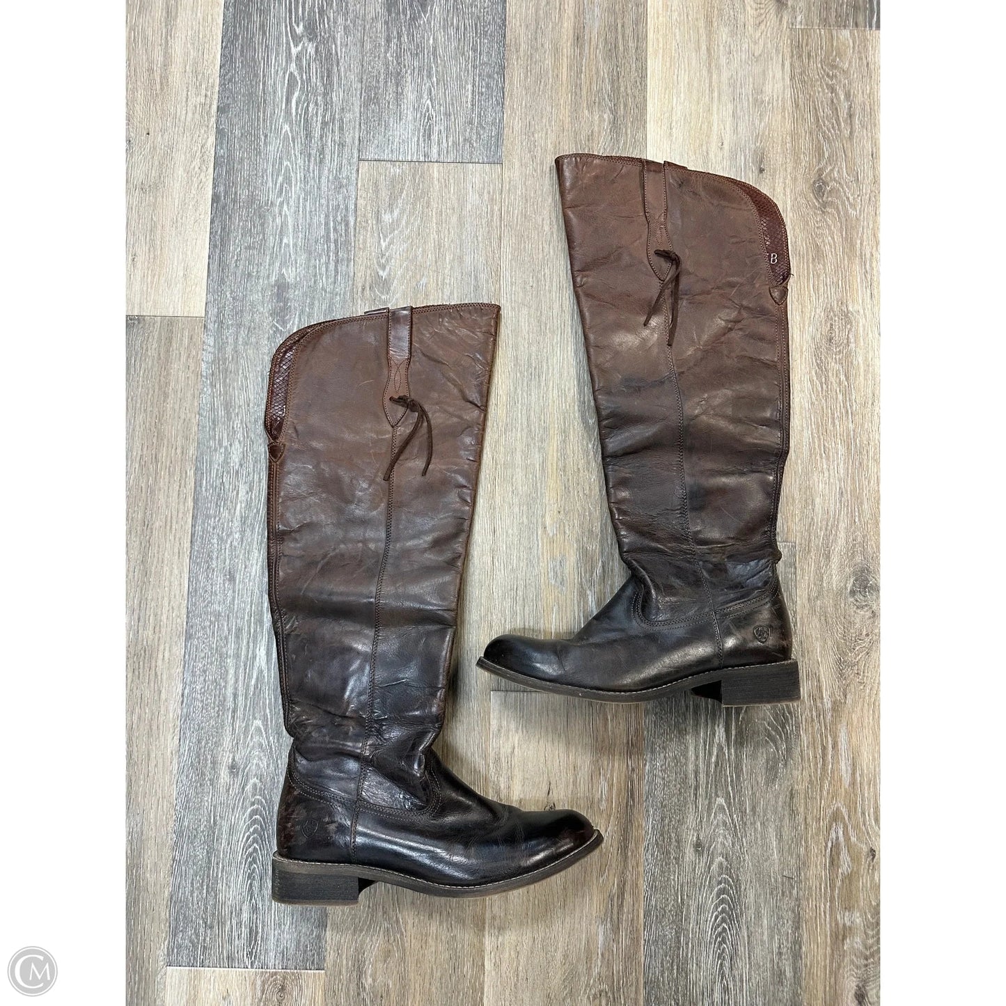 Boots Leather By Ariat In Brown, Size: 11