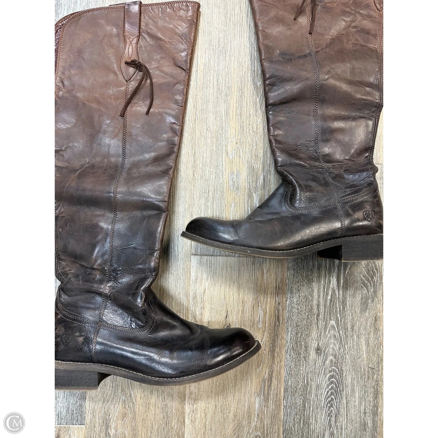 Boots Leather By Ariat In Brown, Size: 11