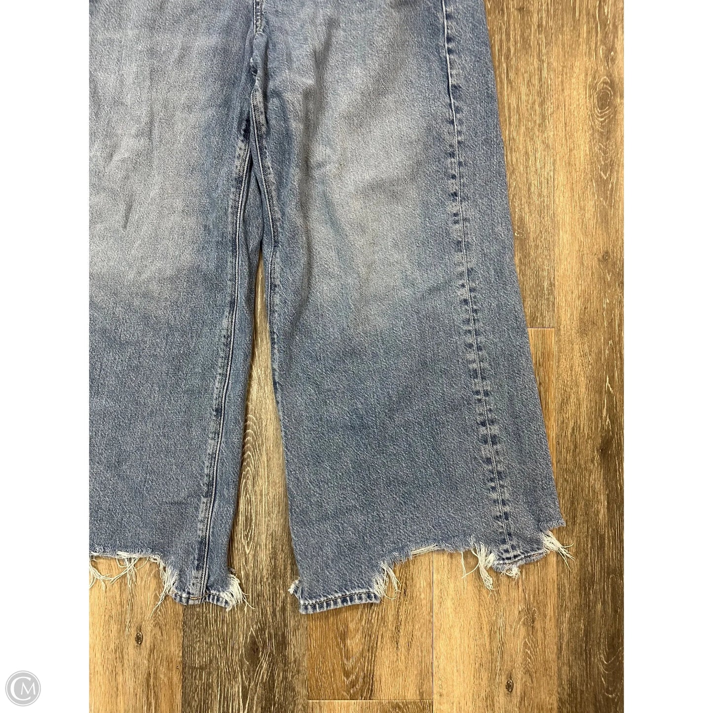 Jeans Wide Leg By American Eagle In Blue Denim, Size: 18