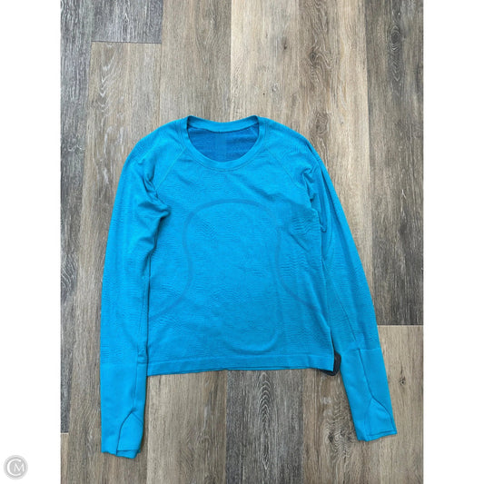 Athletic Top Long Sleeve Crewneck By Lululemon In Blue, Size: 6