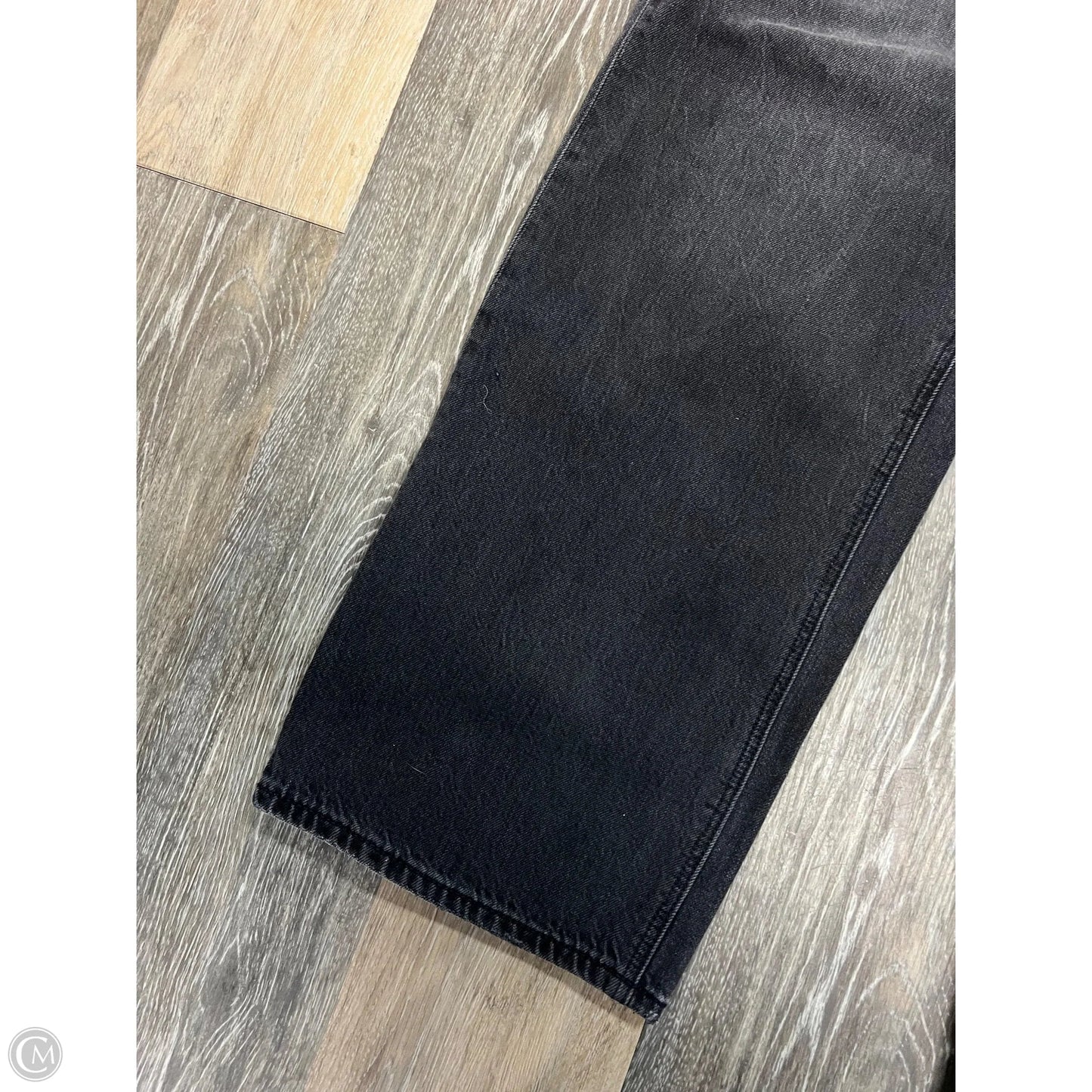 Jeans Wide Leg By American Eagle In Black Denim, Size: 8