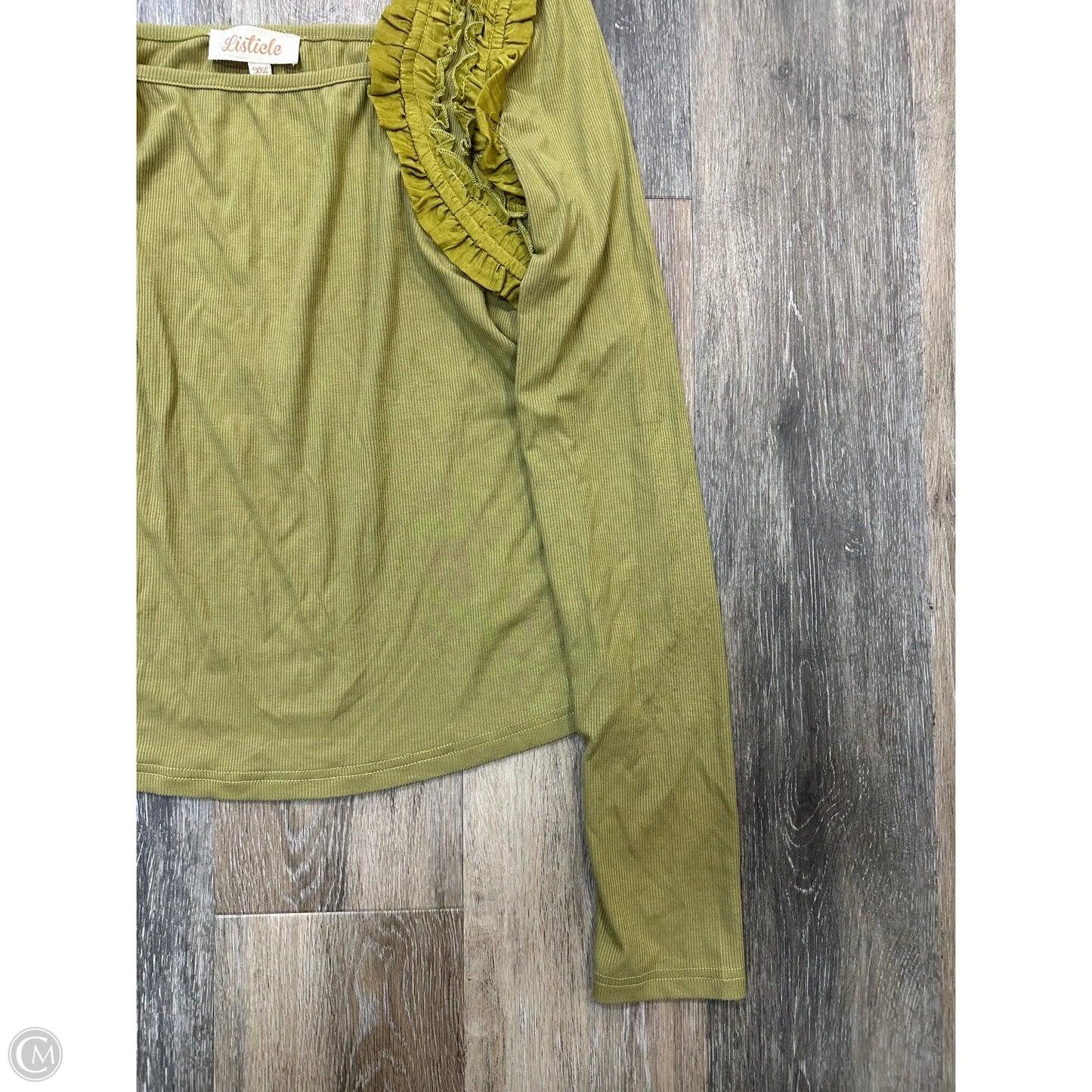 Top Long Sleeve By Listicle In Green, Size: Xl