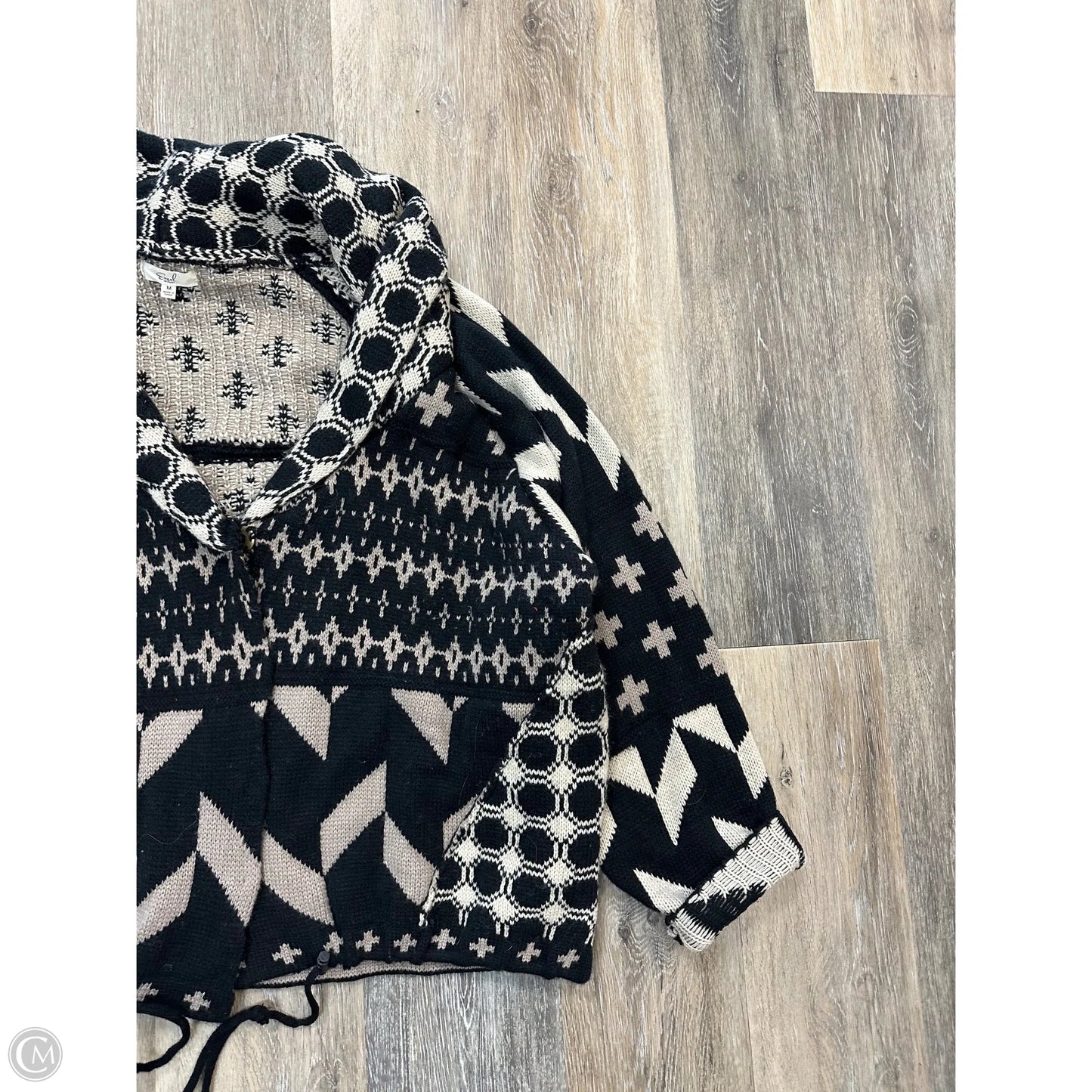 Sweater Cardigan By Easel In Black, Size: M